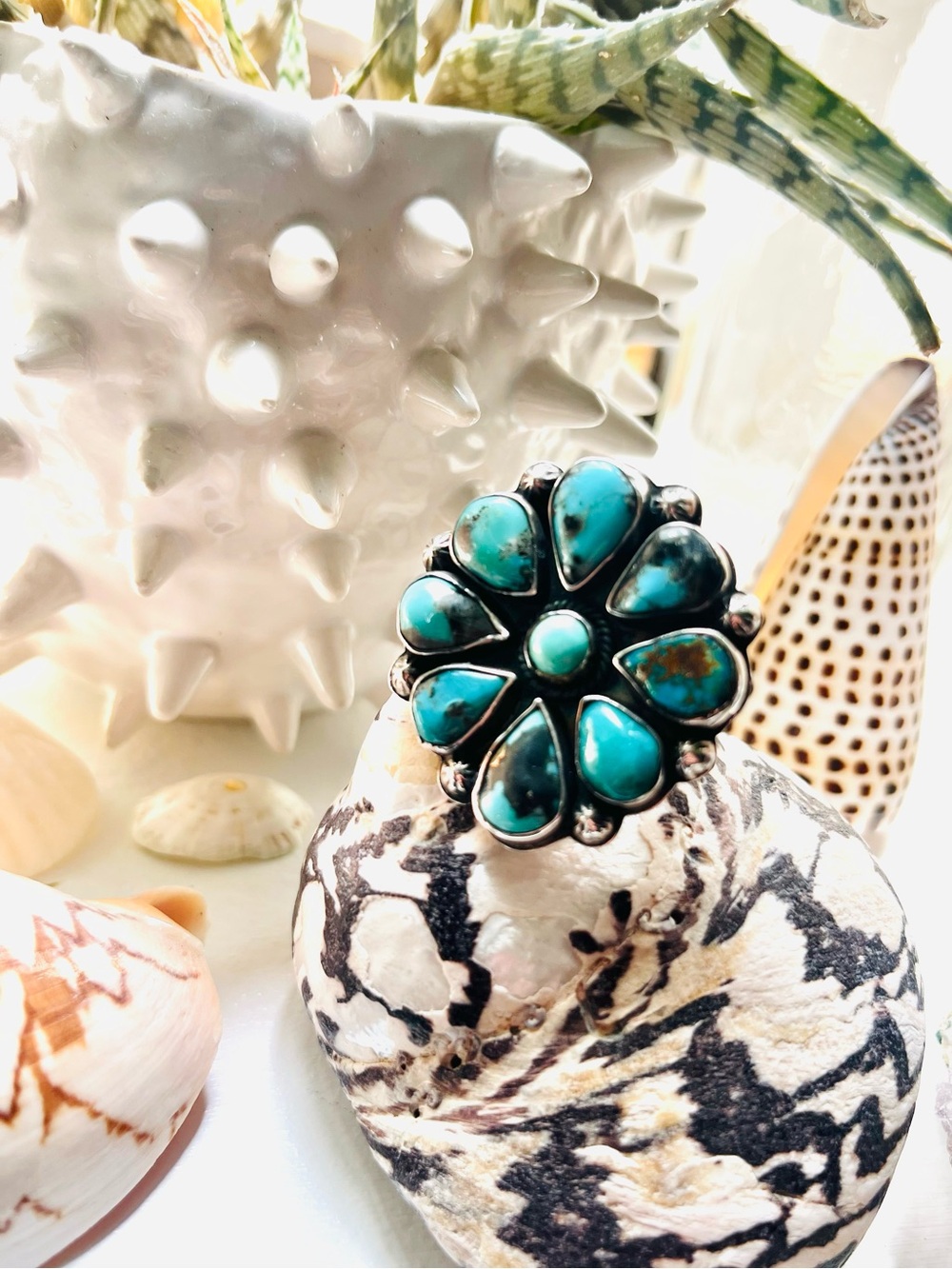 Turquoise Cluster Ring!